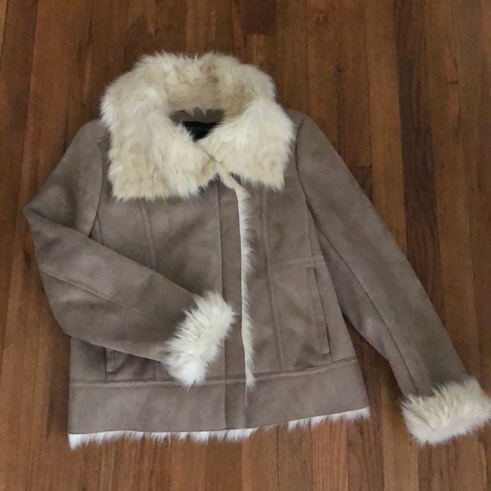 Faux Fur lined Suede Jacket